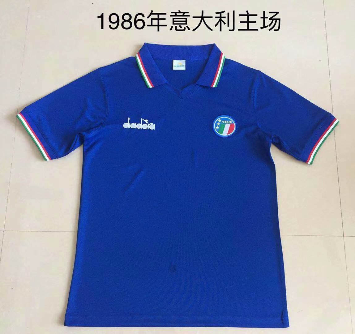 AAA Quality Italy 1986 World Cup Home Soccer Jersey